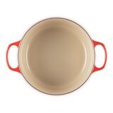 Le Creuset 雙耳圓形鑄鐵鍋 含鋼頭鍋蓋 28公分 櫻桃紅