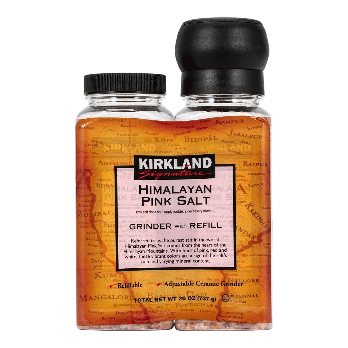 Kirkland Signature 科克蘭喜馬拉雅山粉紅鹽及補充瓶737公克| Costco 好市多
