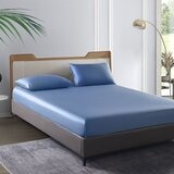 Don Home 萊賽爾素色雙人特大被套床包六件組 182公分 X 212公分 海藍