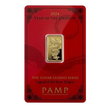 PAMP 龍年彌月黃金條塊 999.9純金 5公克