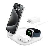 Belkin BoostCharge Qi2 3合1 可折疊磁吸充電板 15W 白