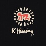 Keith Haring 女塗鴉短袖上衣 黑