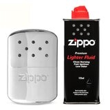 Zippo 暖手爐 + 打火機油 125毫升 銀色