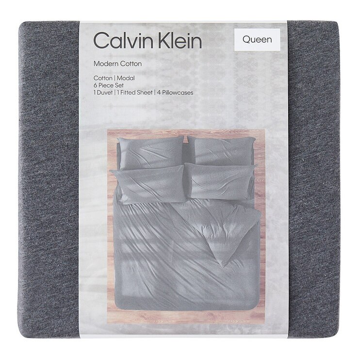 Calvin Klein 雙人素色床包六件組152公分X 190公分| Costco 好市多