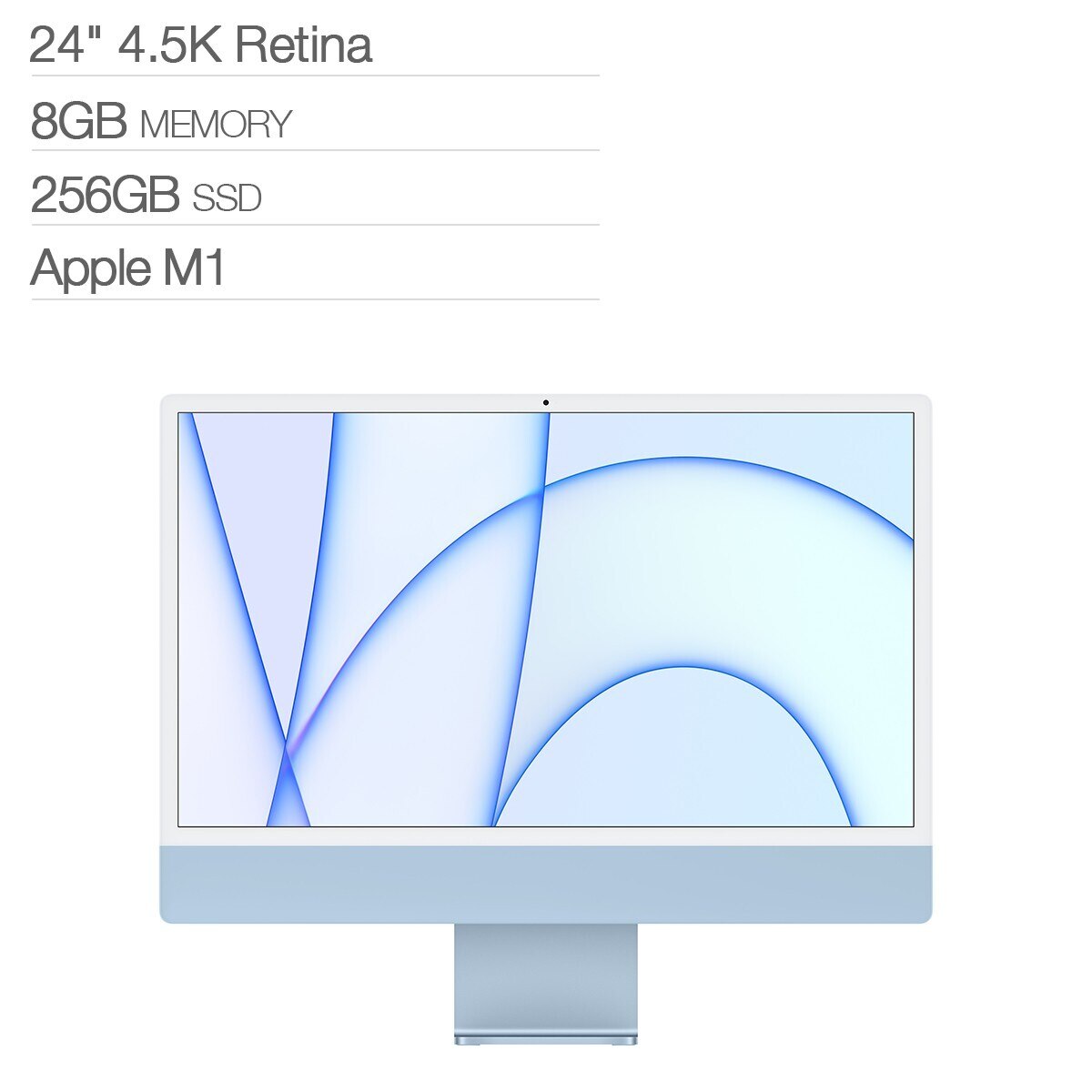 Apple iMac 24吋M1晶片8 核心CPU 8 核心GPU 8GB 256GB 藍| Costc...