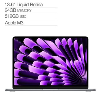 Apple MacBook Air 13吋 搭配 M3 晶片 8 核心 CPU 10 核心 GPU 24GB 記憶體 512GB SSD