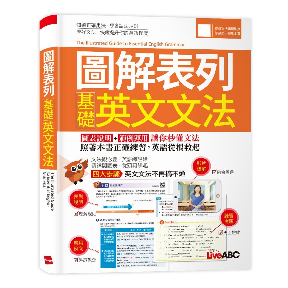 圖解表列基礎英文文法 + 中小學生必備圖解英語會話 (2冊合售)