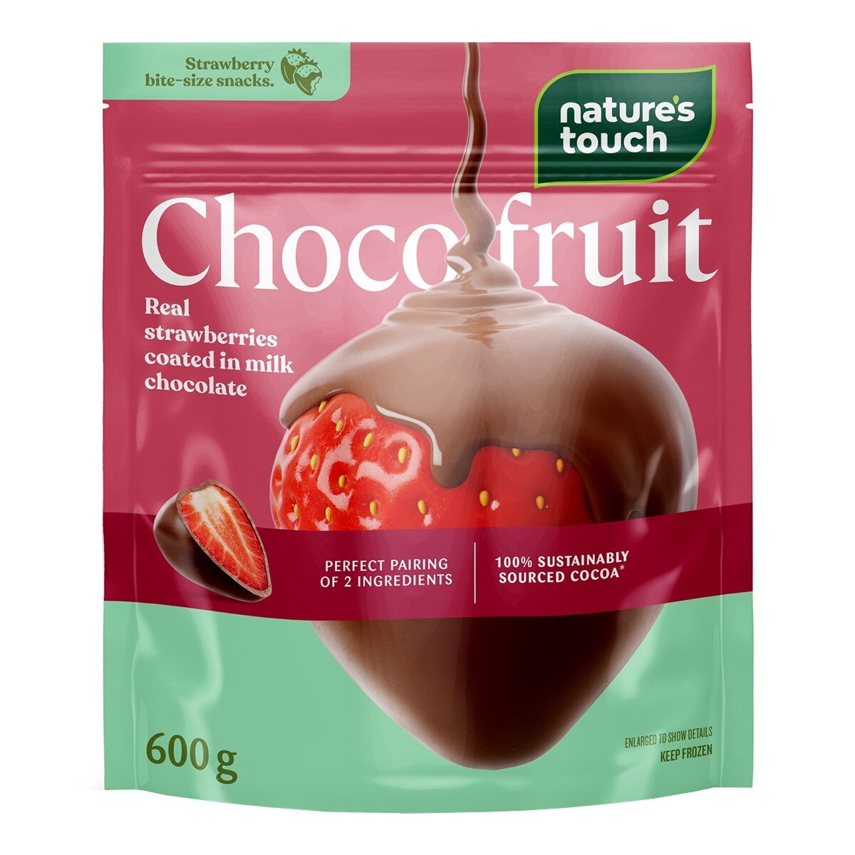 Nature's Touch 冷凍巧克力裹草莓 600公克 Nature's Touch 冷凍巧克力裹草莓 600公克