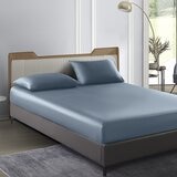 Don Home 萊賽爾素色單人床包枕套三件組 107公分 X 190公分 霧藍