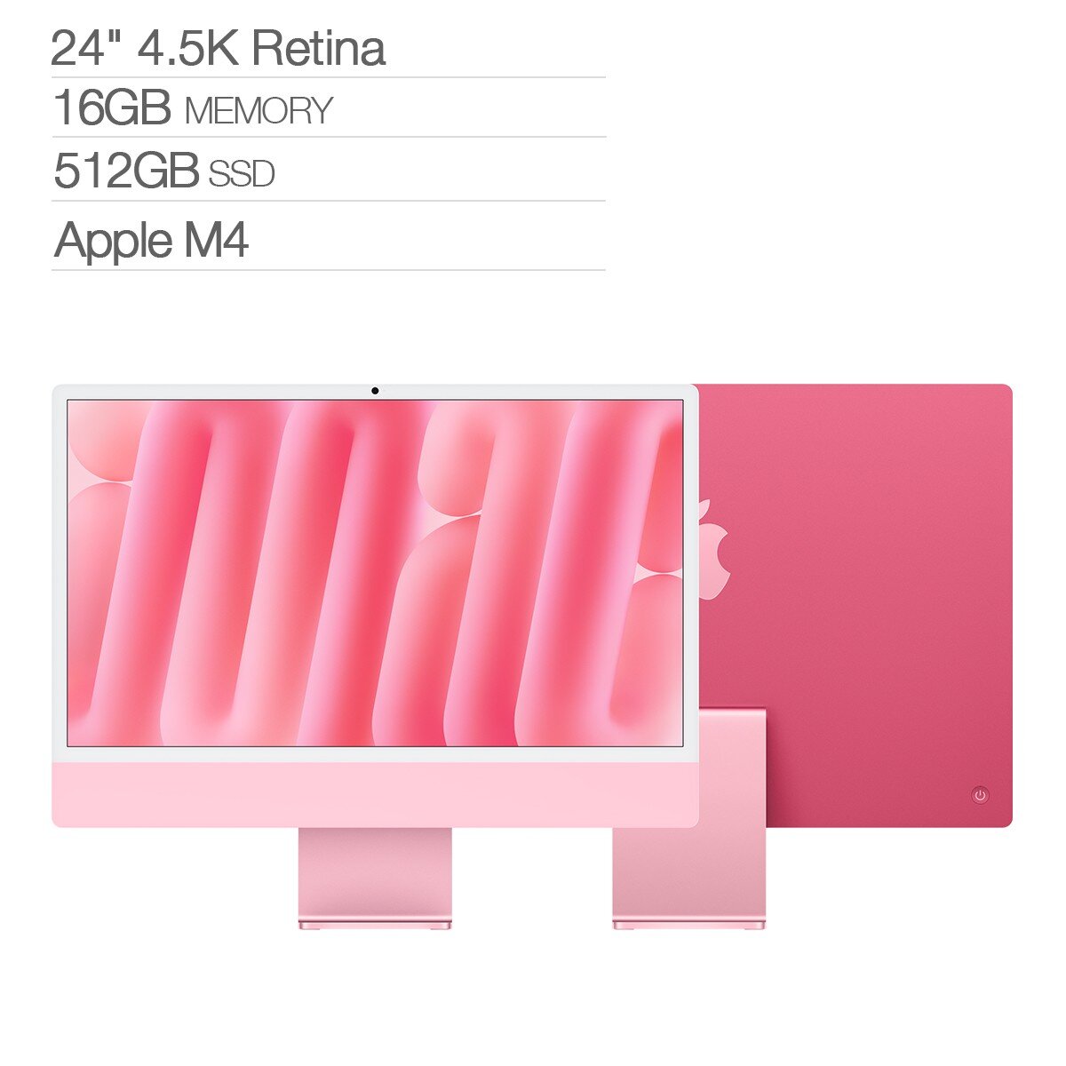 Apple iMac 24吋 搭配 M4 晶片 10核心 CPU 10核心 GPU 512GB SSD