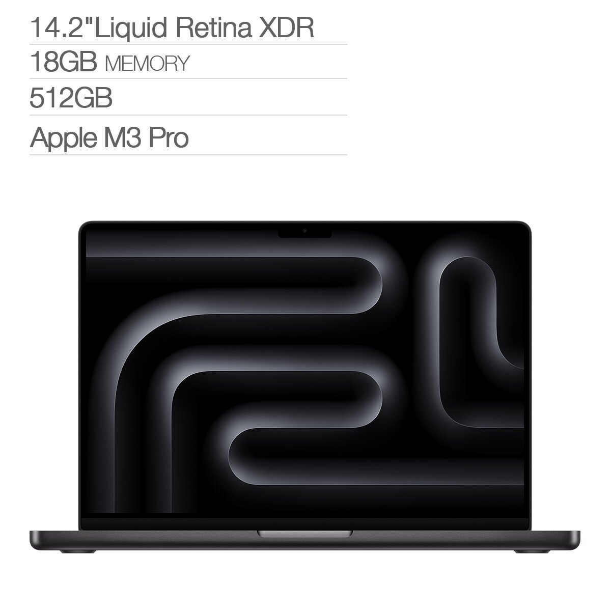 Apple MacBook Pro 14吋 搭配 M3 Pro 晶片 11 核心 CPU 14 核心 GPU 512GB SSD 太空黑色
