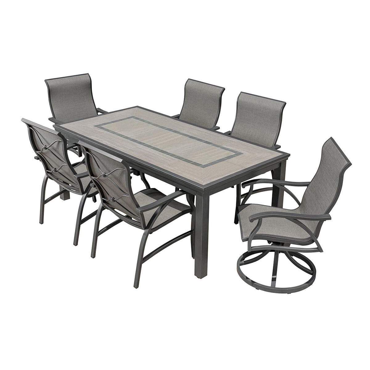 SunVilla Kingston 戶外鋁製餐桌椅七件組