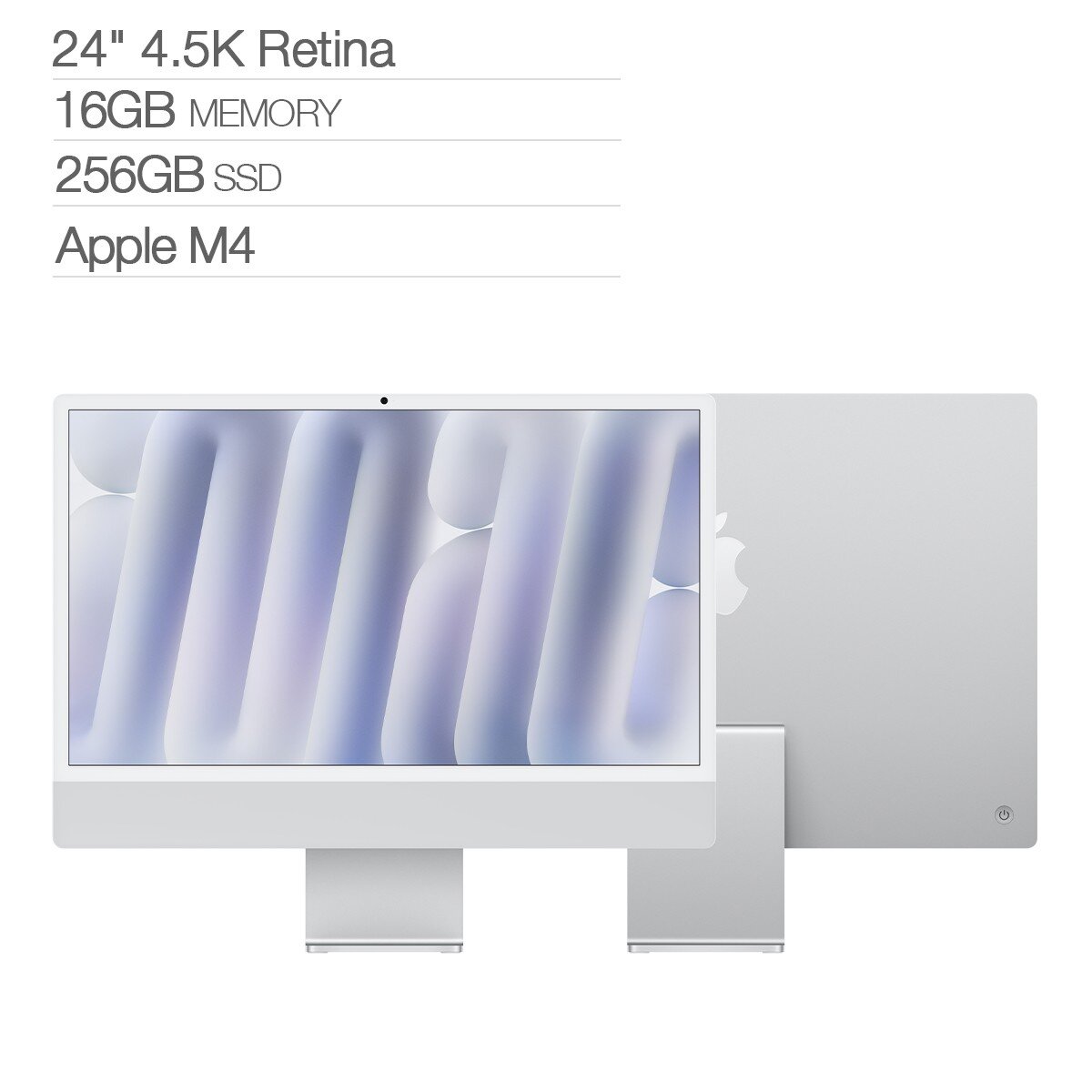 Apple iMac 24吋 搭配 M4 晶片 8核心 CPU 8核心 GPU 256GB SSD 銀色