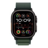 Apple Watch Ultra 2 LTE 49公釐 黑色鈦金屬錶殼 附深綠色 高山錶環 L