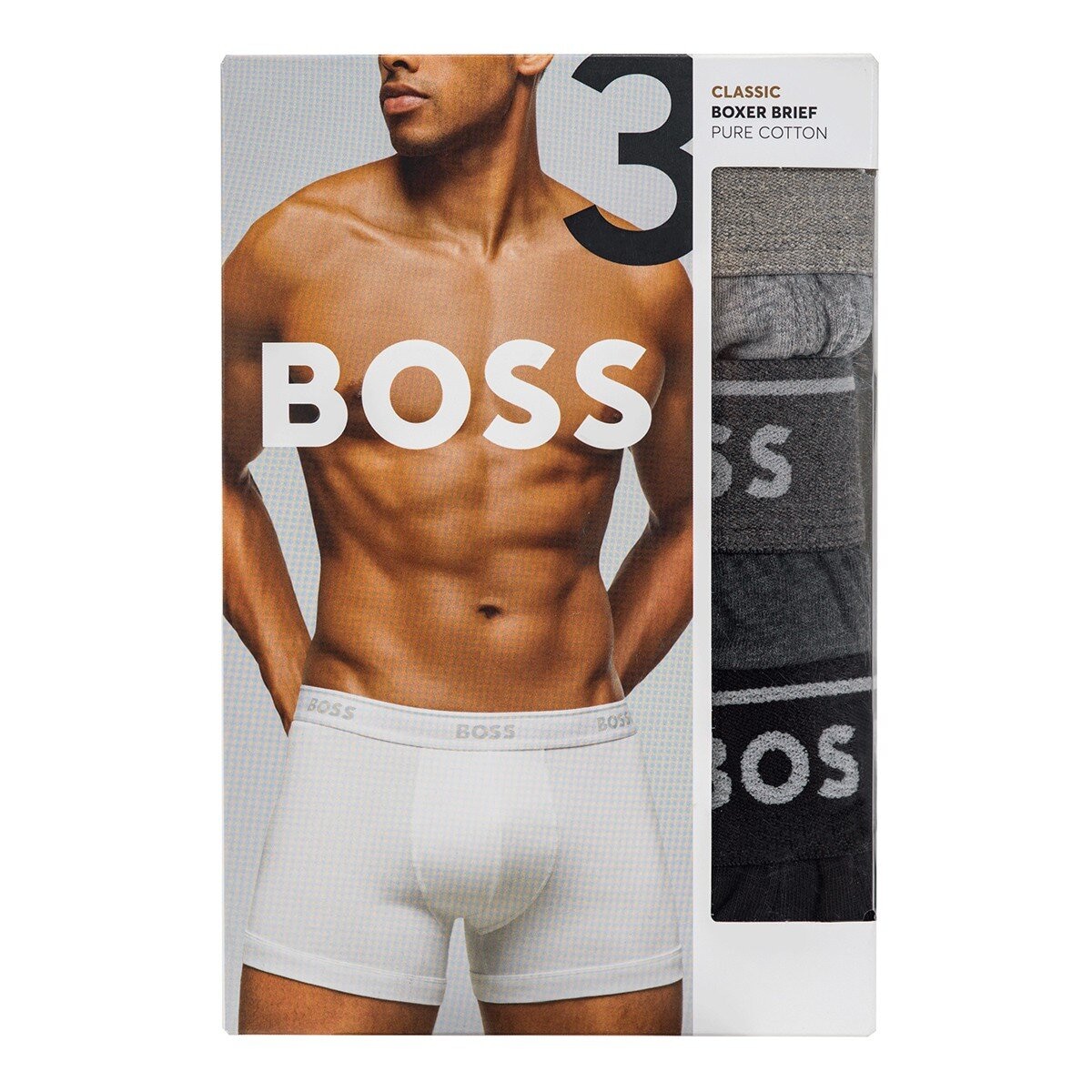 Hugo Boss 男四角內褲三入組| Costco 好市多